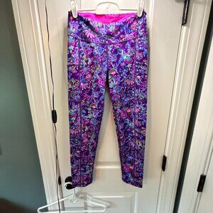 Lilly Pulitzer Women's Size Small Luxletic Purple Spash Leggings - Pre-worn MINT